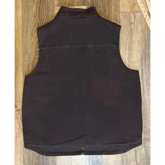 Carhartt V33-DKB Travis Scott Sherpa-Lined Full Zip Canvas Vest XL Tall - Picture 6 of 11